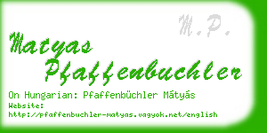 matyas pfaffenbuchler business card