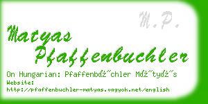 matyas pfaffenbuchler business card